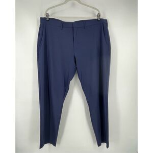 Fabletics The Don Trouser Mens Flat Front Golf Pant Deep Navy Size 44 X 34 TALL